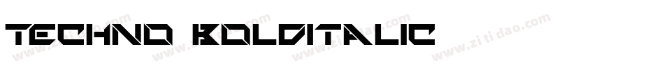 Techno BoldItalic字体转换